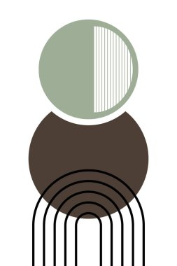 Soyut Çizgiler Yeşil Ovalar Arkaplanı