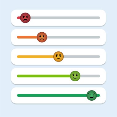 Emoji Geribildirim Beğeni Seçme simgeleri tasarım vektörü çizimi 