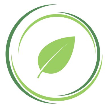 Satırlar Döngüsü Yaprak simgesi, vektör illüstrasyonu basit tasarım