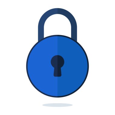 lock icon, vector illustration simple design