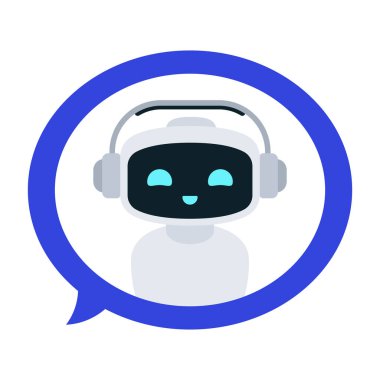 Chatbot İleti ikonu vektör illüstrasyonu 