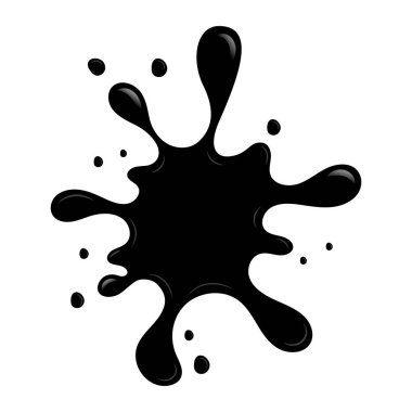 Çizgi film Boyası Splash düz simge, vektör illüstrasyonu 