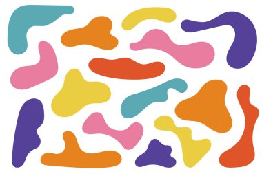 Düzensiz Blobs Kümesi, vektör illüstrasyonu