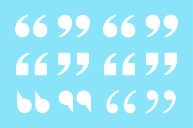 Alıntı İşaretleri simge vektör illüstrasyon tasarımı