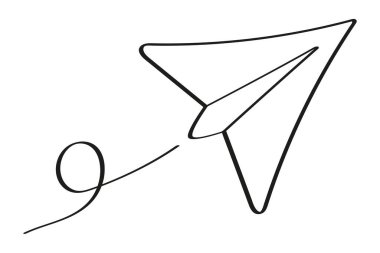 Uçak simge vektör çizim tasarım 