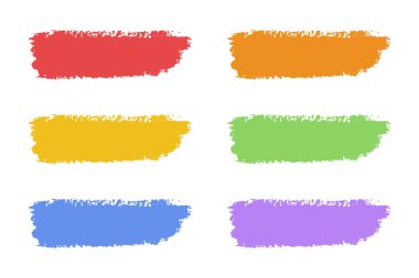 Boya Fırçası Vuruşu Çoklu Renkler, vektör illüstrasyonu basit tasarım