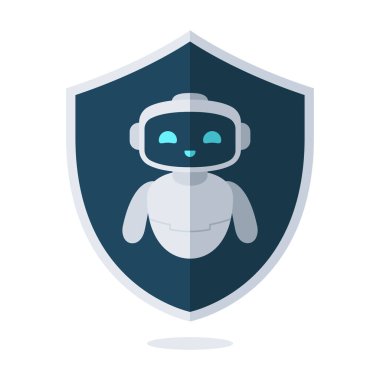 Web ve mobil uygulaması tasarım için beyaz arka plan üzerinde izole robot simgesi