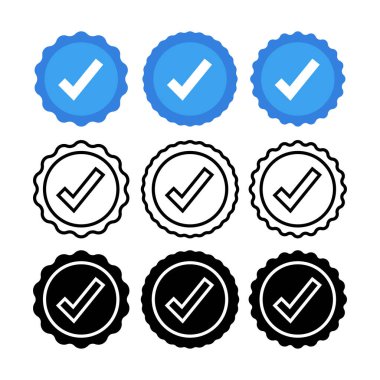 İşaretleme simgesi vektör illüstrasyon tasarımını kontrol et