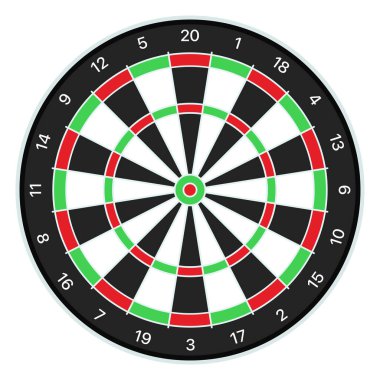 Dart Tahtası simgesi vektör illüstrasyonu 