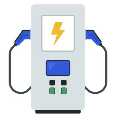 Elektrikli Araç Şarj simgesi vektör illüstrasyon tasarımı