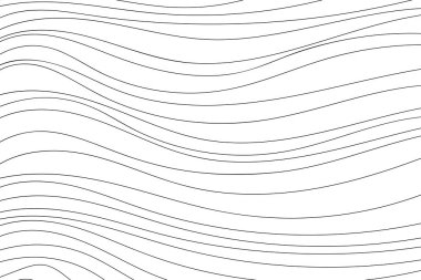 İnce Kara Dalgalı El Çizgileri Arkaplan, vektör çizimi basit tasarım