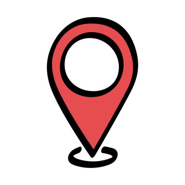 Basit navigasyon simgesi, vektör illüstrasyonu