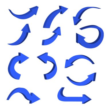 3D okları, vektör çizim