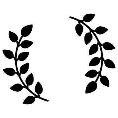 Yapraklar Siyah Kabartma Biçimi