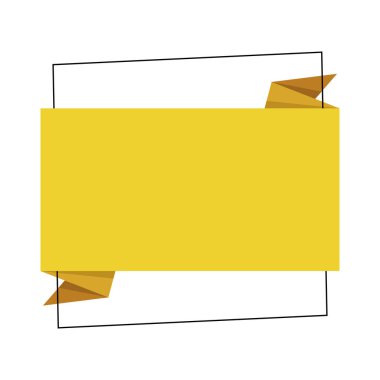 Çizilmiş Banner simgesi vektör illüstrasyon tasarımı