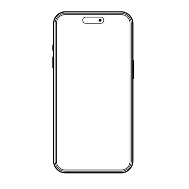 UI UX Tasarımı için telefon Ovel Notch Tasarımı