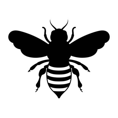 Arı simgesi. Arı vektör simgesinin çizgi film çizimi 