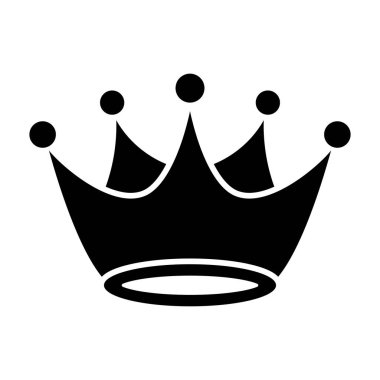 Beyaz arkaplanda kraliyet taç simgesi vektör illüstrasyonu 