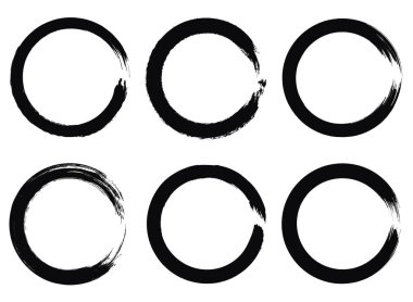 fırça konturu daireler kümesi