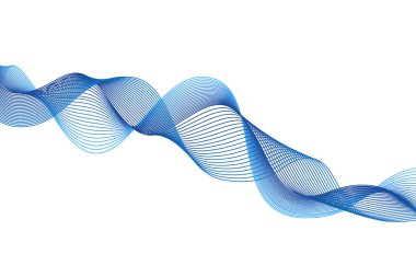 Soyut dalgalı şekiller, vektör illüstrasyonu basit tasarım