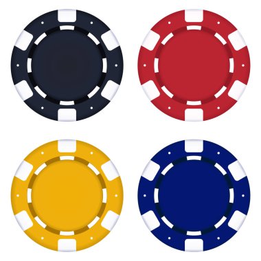 Dört Poker Fişi.