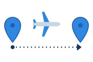 Konum Uçuş Pat simge vektör illüstrasyon tasarımı