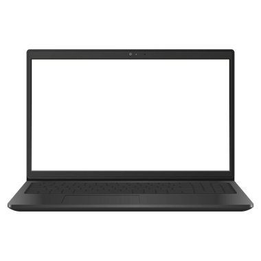 Gerçekçi Laptop simgesi, vektör illüstrasyonu 