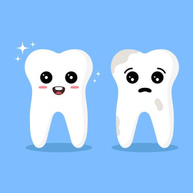 Mutlu ve Üzgün Diş Emoji