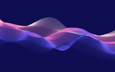 Dalgalı Arkaplan Soyut Çizgiler Pembe ve Mor