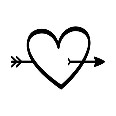 Kalbi delip geçen ok çizilmiş