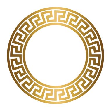 Altın Gradyan Yunan Çemberi, vektör illüstrasyonu