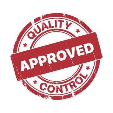 Grunge Sertifikalı Mühür Mühür Plastik Bak, vektör çizimi