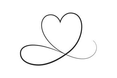 çizilmiş kalp, vektör çizimi uzat