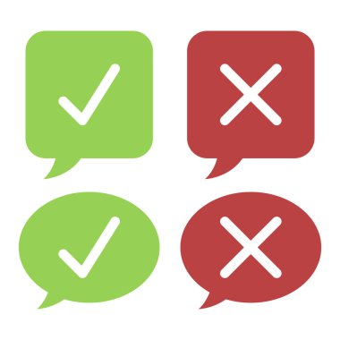 İletileri Kontrol Et ve Çapraz Mesaj Kabarcıkları, vektör çizimi