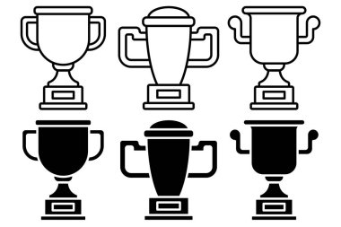 Taslak ve Kabartma Kupaları, vektör illüstrasyonu
