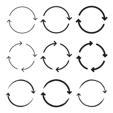 Okları Eşzamanla, vektör illüstrasyonu