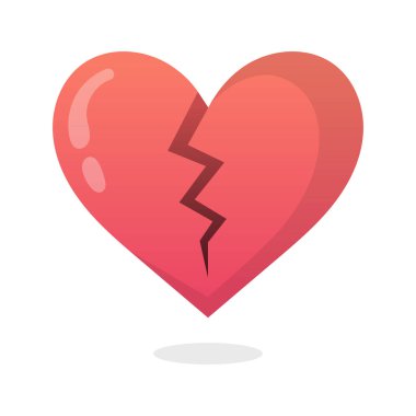 Kırık Kalp Gradyan Biçimi, vektör çizimi