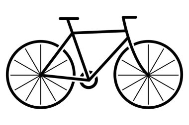 Bisiklet Taslak Biçimi, vektör illüstrasyonu