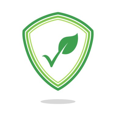 Mark Shield simgesini, vektör illüstrasyonunu basit tasarımı kontrol et