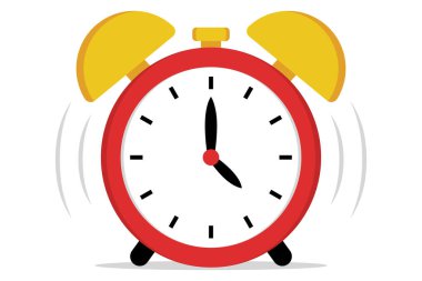Alarm saati simgesi, vektör illüstrasyonu 