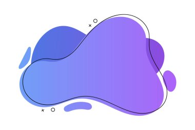 Soyut Dalga Gradyan Şekilleri, vektör illüstrasyonu basit tasarım