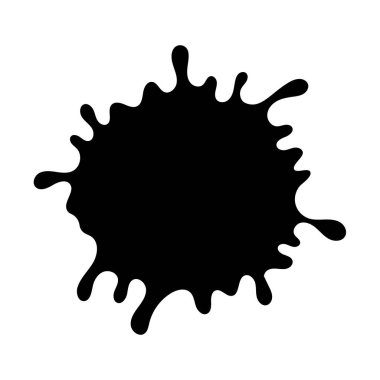 Siyah Boya Sıçrama simgesi vektör illüstrasyon tasarımı