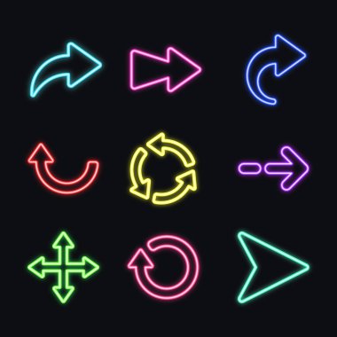 Neon Okları, vektör illüstrasyonu