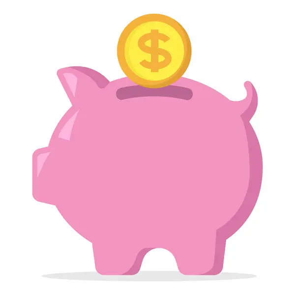 Piggy Bank Savings Pictogram Vector Illustratie — Stockvector