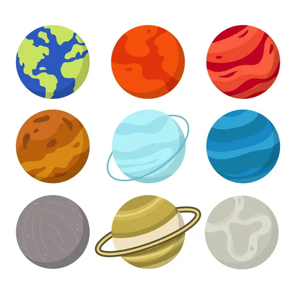 Planeta Icono Web Vector Ilustración — Vector de stock