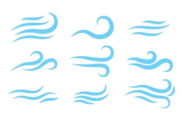 Rüzgar düz simgesi, vektör çizim 