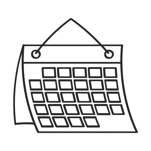 Icono Vector Calendario Ilustración — Archivo Imágenes Vectoriales