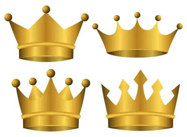 Set Crowns Gradient — Stock Vector