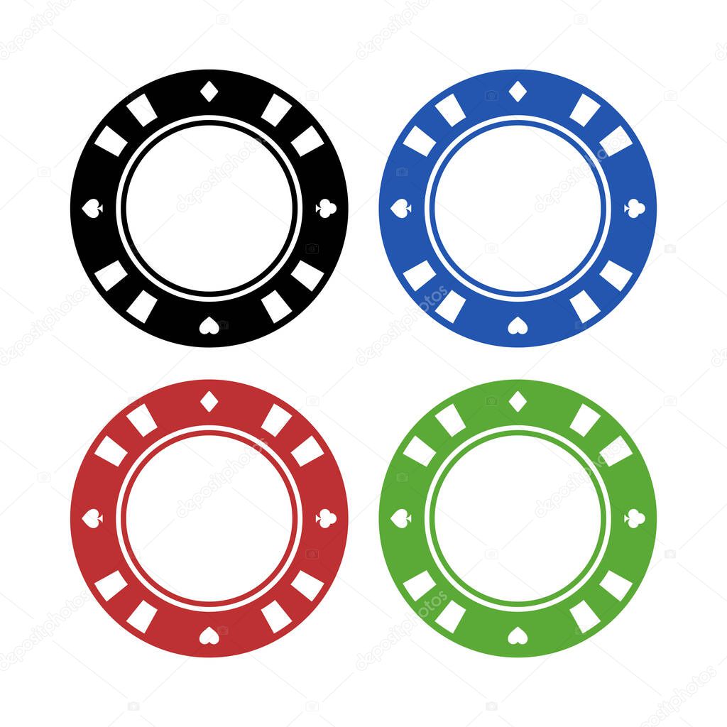 Poker Chips icon, vector illustration simple design