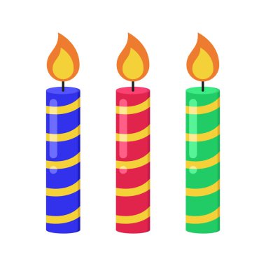 Mumlar düz simge, vektör illüstrasyonu